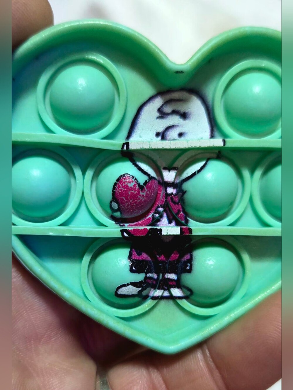 Very Rare! Peanuts Charlie Brown Snoopy Pop Its Keychain Fidget Toy - Picture 2 of 8